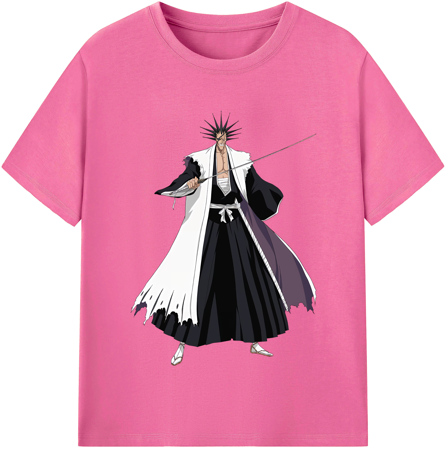 （画像用） ブリーチ ざらき けんぱち BLEACH Zaraki Kenpachi レディースカジュアルプリントTシャツ（綿100％）